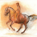 Pferdemalerei, Illustration reiten