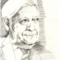Portrait Zeichnung Helmut Schmidt
