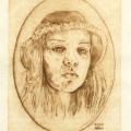 Portrait Radierung Kind
