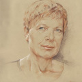 Portrait gezeichnet mit Farbstiften