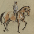 Pferdezeichnung, Pastell