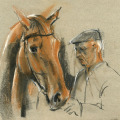 Pferdezeichnung, Pastell