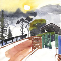 Aquarell Usambaraberge