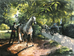 Pferdemalerei Aquarell